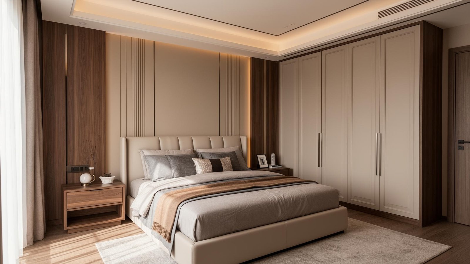Dormitorio elegante de diseño a medida